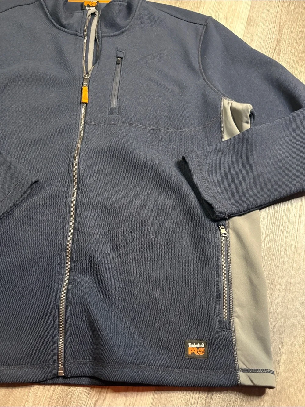 Timberland Navy and Gray Lightweight Zip-Front Jacket
